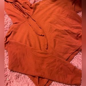 red crop top sweater with hoodie ❤️